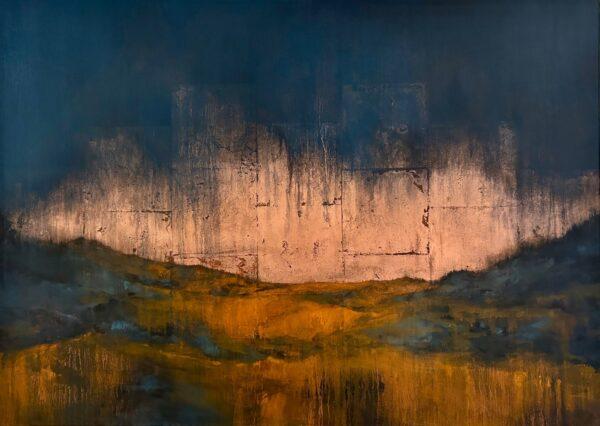 Vania Lawson, Tread softly 2024, oil on copper leaf on Birch board, courtesy the artist.